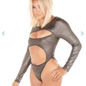 Lust On Top Shimmer Cut Out Bodysuit
